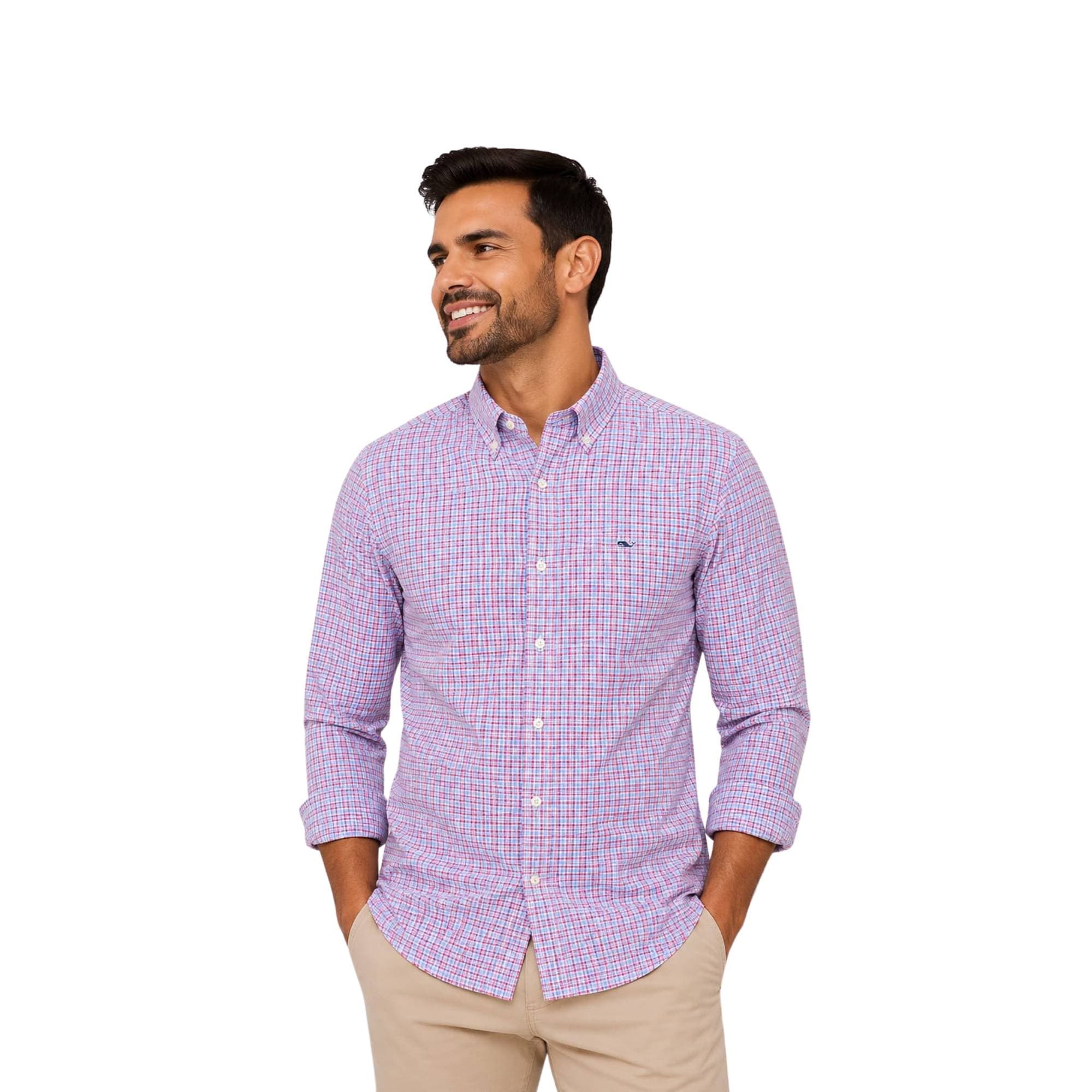 Camisa Manga Larga Cuadriculada 7044 - Vineyard Vines